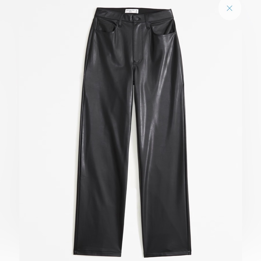 Abercrombie & Fitch Black Faux Leather Pants